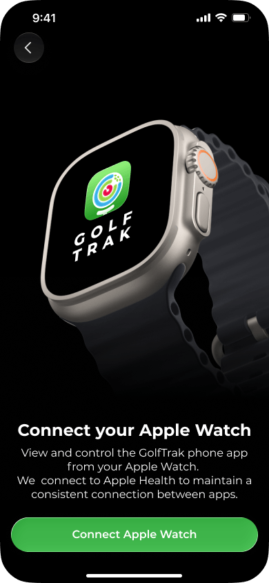 Connect your Apple Watch screen in the iPhone app explaining the Apple Health connection, with a Connect Apple Watch button